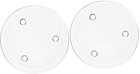 HAWILLOSCH 2pezzi Vassoi Portacandele Trasparenti in Vetro Portacandele Da Tavolo Decorazioni Da Festa Per Natale e Accessori Casa Per Soggiorno e Cucina