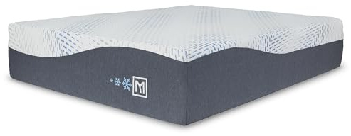 Signature Design by Ashley Millennium Luxury Plush Gel Latex Hybrid 15 Inch Mattress, California King, White