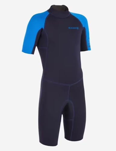 Neoprenanzug Shorty Surfen 100 Neopren 1,5 mm Kinder blau (Blau, 140)