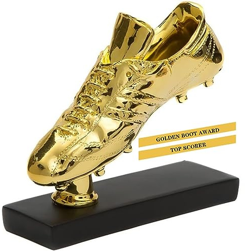 Trofei premio Golden Boot, trofei per vincitori di competizioni calcistiche, souvenir in resina a forma di scarpa per la creatività, coppa premio per tornei scolastici, incisione del testo per