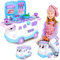 SGM Kitchen Playing Vehicle Toy Set, Kids Kitchen Playset with Pot,Pan | Moving Van Kitchen Playing Vehicle Toy Set for Kids Storage Box, Pretend Play Kitchen Toy with Cut Play Food (661-541)