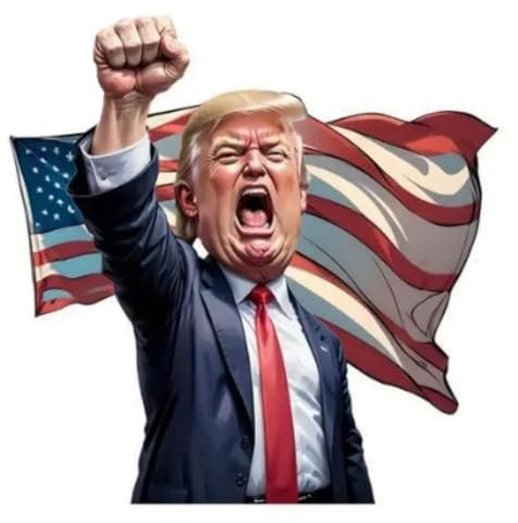 2D Acryl Rückspiegel hängend, Vogue Trump Auto hängendes Ornament, für Auto Innendekoration, Schlüsselanhänger, Weihnachtsgeschenke