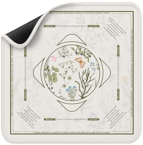 Mahjong Mat for Table - Durable Mahjong Table Cover with Unique Design, Premium Mahjong Accessories, Perfect Mahjong Gifts for Women, Game Mat for Mahjong and Board Game Enthusiasts Ethereal Garden