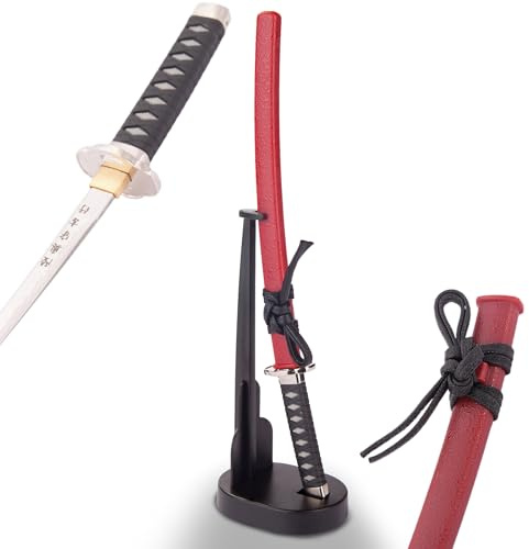57 SPECIAL REPLICAS Ouvre-lettres épée Mini Katana Acier 20 cm Fabriqué au Japon Avec Support Inclus Clans Japonais Coupe Papier Pour la Décoration ou Comme Cadeau (Sakamoto Ryouma MT-32R)