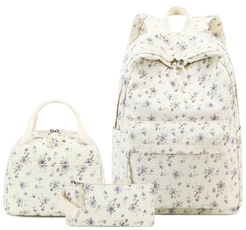 BTOOP School Backpack for Girls Kids Teens Cute School Bookbag Set with Insulated Lunch Box Pencil Case