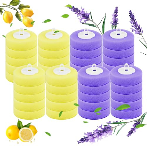 40 Pezzi Scopino WC Usa e Getta,Spazzola WC Monouso per Spazzola WC, Accessorio Bagno, Pulizia Igienica per Casa Appartamento Pulizia del WC del camper da campeggio (Profumo di Limone e Lavanda)