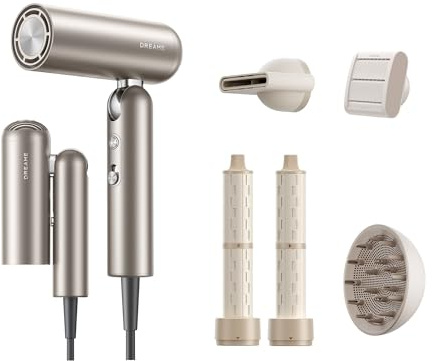 DREAME Pocket Pro Asciugacapelli, con 4 Bocchette e 3 Forme Pieghevoli