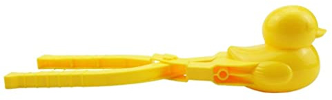 JunZheHub Macchina per Palle di Neve a Forma di Anatra con Clip, Strumento per Palle di Sabbia per Bambini, Famiglie E Adulti, Giallo