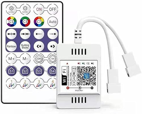 WS2812B WS2811 Magic Home WiFi RGB Pixel Controller LED compatibile Alexa/Google Home per strisce LED RGB indirizzabili DC5-24V (28Key)