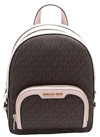 Michael Kors Jaycee Medium Logo Rucksack (Powder Blush) 35S2G8TB2B-424, Braun Rosa