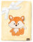 Be Mammy Couverture chaude pour bébé Peluche cadeau pour enfant avec motif 3D BE20-168 (Jaune - Renard)
