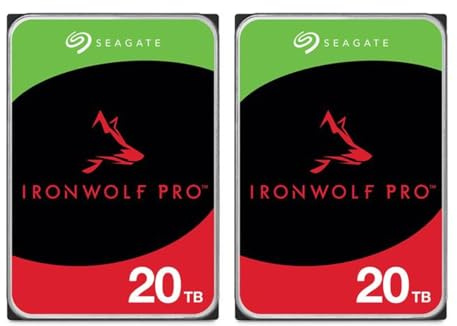 Seagate IronWolf Pro SATA III 3.5 Internal NAS Hard Drive, 2-Pack - 20TB