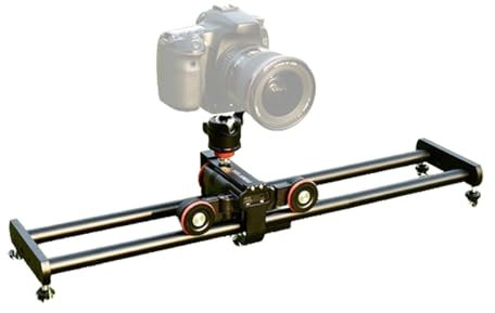 Carrello per fotografia e fotocamera, in grado di effettuare riprese in linea retta e in curva, con una capacità di carico di 3 kg,B