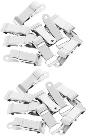 Anneome 30 pièces Lot de Pinces Métalliques Miniatures Fer Clips à Ressort Solides pour Câble et Fils Serre-câbles Polyvalents pour Bricolage Test Électrique et Fixation Auto Finition