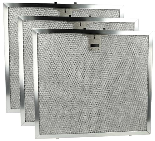 vhbw 3x filtro anti-grasso sostituisce Miele 4002515415979, 8269491, 8262680 per cappa da cucina - 28,4 x 31,5 x 0,9 cm, acciaio inox