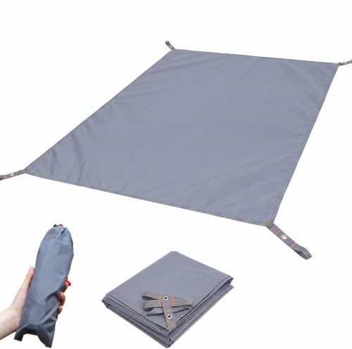 Ground Sheets for Camping 100x210cm, Waterproof Multi-Purpose Groundsheet Tent Footprint Lightweight Tarp Ground Mat for Outdoor Picnic Beach Hiking Awning, Includes Storage Bag
