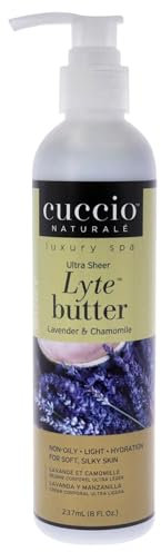 Cuccio Burro per il corpo Lyte alla lavanda e camomilla, 237 ml