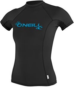 O'Neill - Camiseta de Neopreno para Mujer con protección UV, Manga Corta, Cuello Redondo Negro Negro Talla:Small