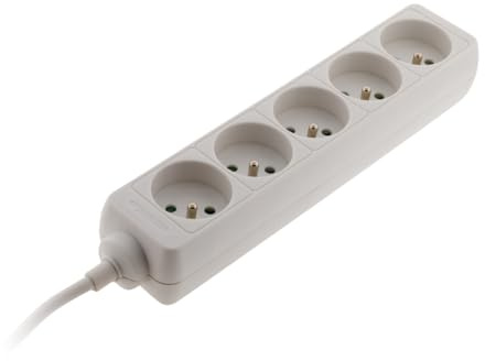 Bloc multiprise 5 Prises 2P+T 16A Blanc - Zenitech