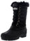 Damen Nylon Kaltes Wetter Im Freien Schnee Ente Winter Regen Pelz Cuff Lace Stiefel - Schwarz - BLK38 AYC0132