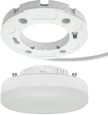 3w LED GX53 Under Cabinet Round Light Fitting Replaceable Bulb Cool White