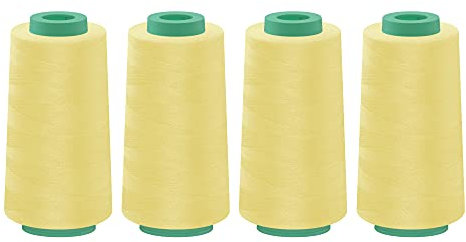 dalipo - Polyester Overlockgarn 4 x 2500m, hellgelb