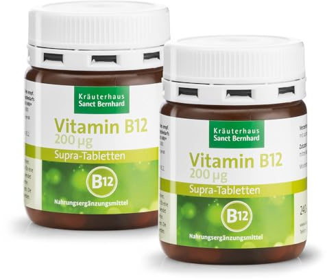 Sanct Bernhard Vitamin-B12-Supra-200 µg-Tabletten, zertifizierte Qualität aus deutscher Herstellung, 2x 240 Stück