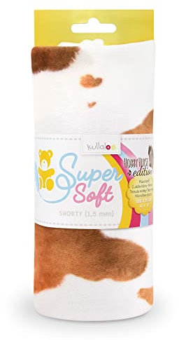 Hobby Horse Stoff Schecke Plüschstoff Flecken hellbraun/braun