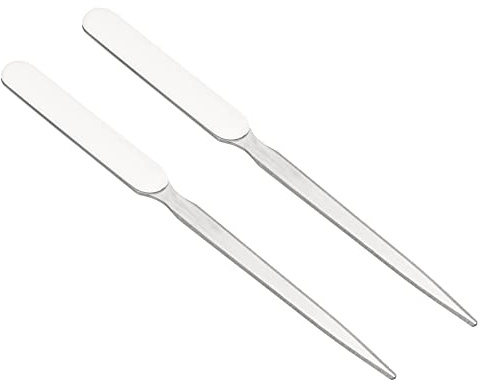 PATIKIL Letter Opener 2 Pcs Stainless Steel Envelope Lightweight Handle Mail Opener for Box Open White