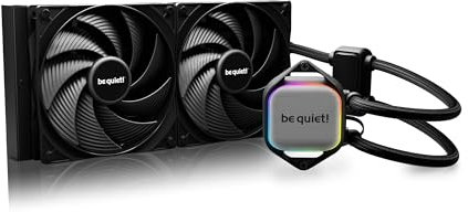 be quiet! Pure Loop 2 280mm All-in-One Wasserkühlung für übertaktete AMD und Intel Systeme, 2x Pure Wings 3 PWM high-speed Lüfter, hoher Druck, entkoppelte PWM-Pumpe mit ARGB-Beleuchtung, BW018