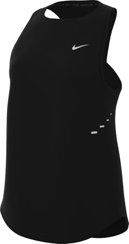 Nike Swift Women's Dri-Fit Running Tank Top, Black/Reflective Silv, HQ0620-010, L