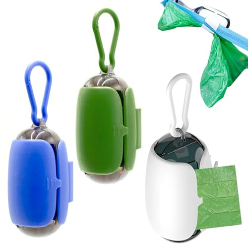 3 Piezas Porta Bolsas Caca Perro, Dispensador Bolsas Caca Perro, Se Engancha a La Correa, Dispensador Bolsas Perro Fácil Extracción de La Bolsa, Para Pasear Al Perro, Salir con El Perro
