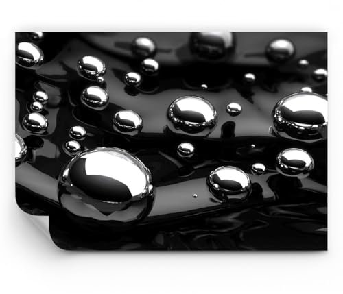 ARTTOR Papel pintado autoadhesivo Deluxe - Cromo metal reflexión - 400x280 cm - Fotomurales XXL Moderna Decorativos Murales Papel tapiz fotográfico Dormitorio Para la sala - WF4AA400x280-2525