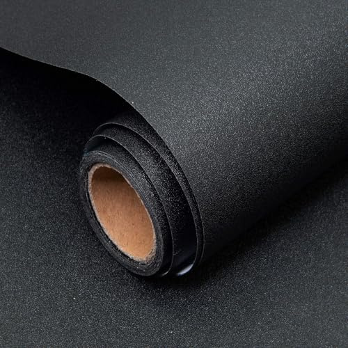 Decoroom Självhäftande möbelfolie svart 60 x 500 cm, matt dekorationsfolie för möbler, skåp, väggar | perfekt för sovrum, kök, bakgrundsdesign