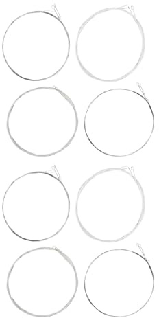 8 Saiten Mandolinensaiten Ersatz 8 Saiten Set Wickelteil Metalltextur geeignet für lange Tonlebensdauer professionelle Mandoline