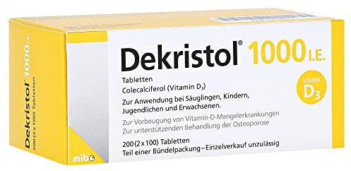 Dekristol 1.000 I.E. Vitamin D3 Tabletten für Knochen und Immunsystem