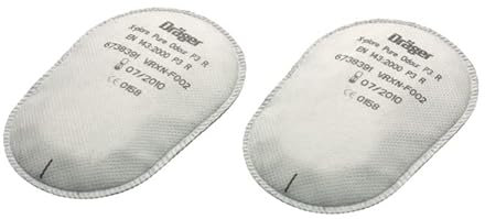 Dräger X-plore Baïonnette Filtre à particules Pure P3 Odour pour aérosols/particules et odeurs | 10 paires | Filtres de rechange pour masques complets et demi-masques X-plore 3300, 3500 et 5500