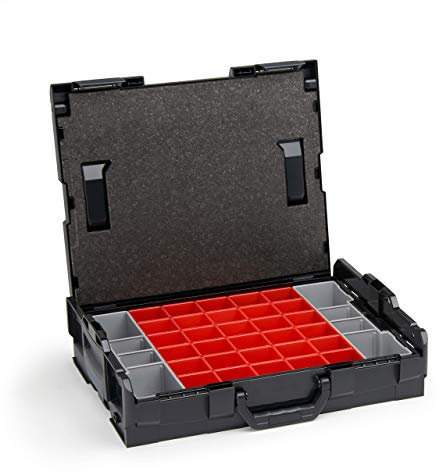 Boîte à outils L-BOXX 102 noire avec insert A3, coffret de rangement modulable et empilable