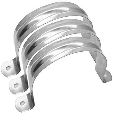 3Pcs 4 inches Two Hole stainless steel U-shaped pipe card for Pipe, Greenhouse AssemblyFixing on Various Surfaces and Support Structures