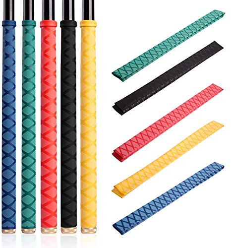 SpirWoRchlan Agarre antideslizante para caña de pescar de 1 m, tubo termorretráctil con antideslizante, impermeable, para mango de pesca, funda termorretráctil, cubierta protectora, color rojo, 40 mm