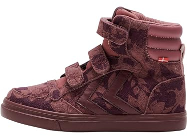 hummel Baskets avec Fermeture Velcro Stadil Print - Taille Enfant, Deco Rose, 38 EU