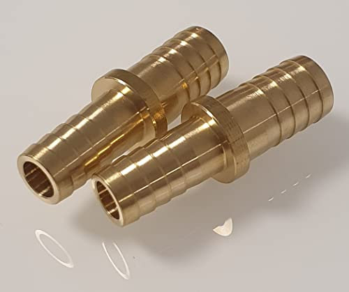 2er Set Messing Schlauchanschluss: Vielseitige Schlauchverbinder und Adapter in verschiedenen Größen, inklusive Reduzierungstücke für Garten und Sanitär (10mm/12mm)