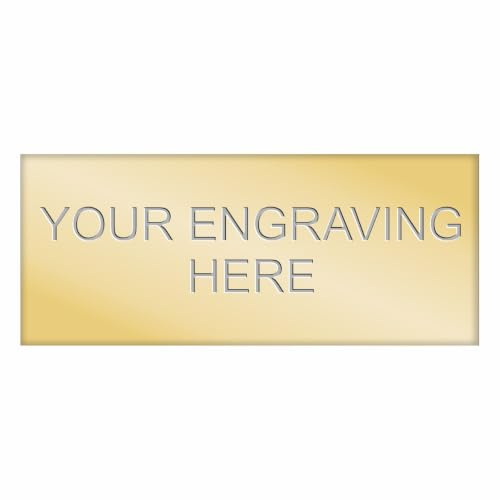 Engraved Plate Gold, Silver, or Black Self-Adhesive Plaque for Nameplates & Photo Frames Custom Fonts & Straight Shape Size (100 X 50mm)