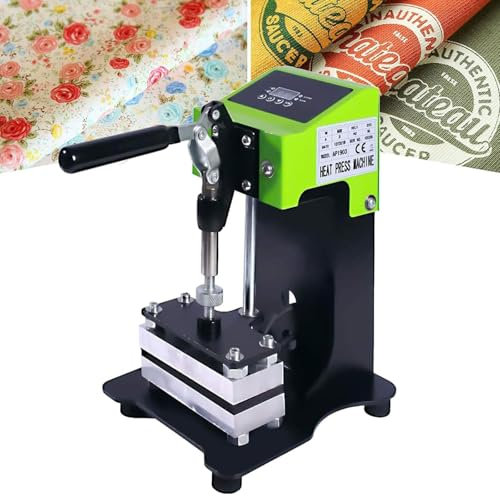 Máquina de Prensado En Caliente Manual Eficiente: Perfecta para La Extracción de Aceite de Colofonia en Casa | 6 * 12 cm, Temperatura Ajustable de 0 a 250 °C | 600W de Alta Presión,Green