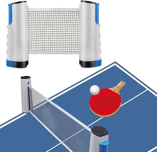 Filet de ping-pong rétractable, portable, pour table de ping-pong, bureau, cuisine ou table à manger