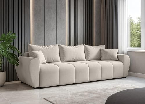 AXLIVING Canapé-lit Malatya Grand avec Fonction lit en Beige 246