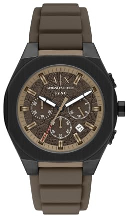 Armani Exchange Herren 44MM Schwarzer Edelstahl Uhr, AX4293