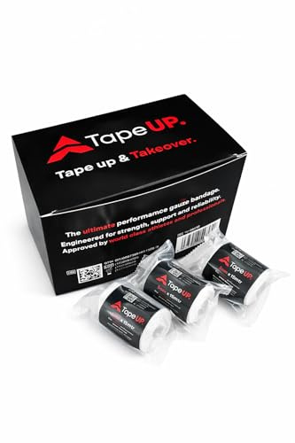 Tape Up Premium Boxing Gauze Bandage 5cm x 15m Box of 12 Rolls – Professional Hand Wrap Gauze for Boxing, MMA & Fight Night