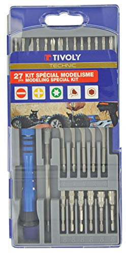 Tivoly 11501570025 Coffret 27pcs Embouts de Vissage Precision Hexa 4mm Sets Tournevis