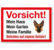Komma Security Vorsicht Hund Mein Haus Garten Familie - Hunde Schild Hinweisschild Grundstück mehrsprachig Shepherd - Türschild Haustüre Warnschild Einbruchschutz - Achtung Schäferhund